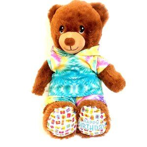 BABW Build A Bear Happy Birthday Bear Brown Plush With Birthday Sound Outfit